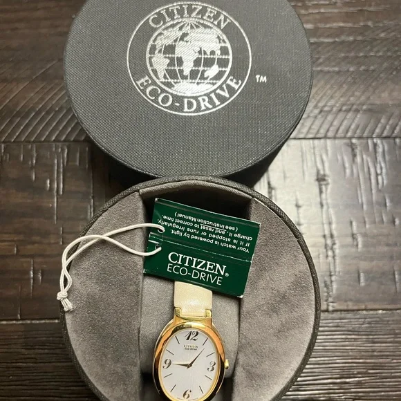 Women’s Citizen Eco-Drive Gold and Tan Watch - Picture 2 of 8